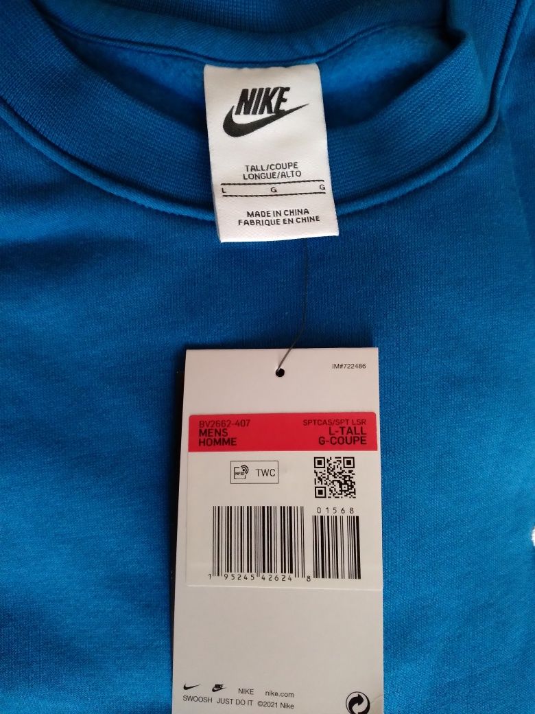 Bluza Nike Sportswear Club r. L Tall