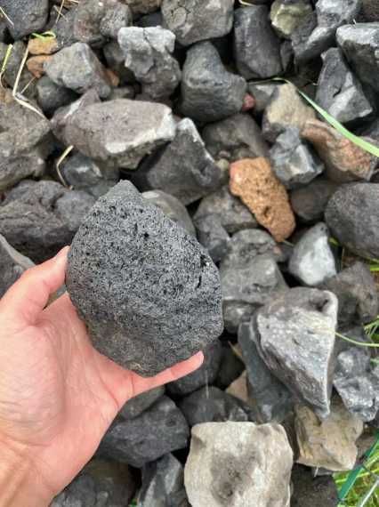 LAWA WULKANICZNA Czarna Brązowa Kamień Akwarium Skała Kamień Naturalny