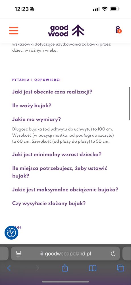 Drewniany bujak z drabinka zjezdzalnia good wood