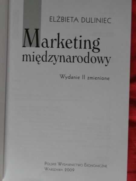 Marketing Międzynarodowy Elżbieta Duliniec