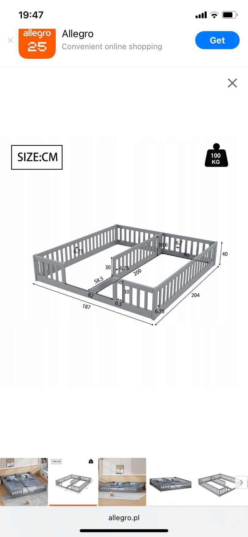 Podwójne łóżeczko