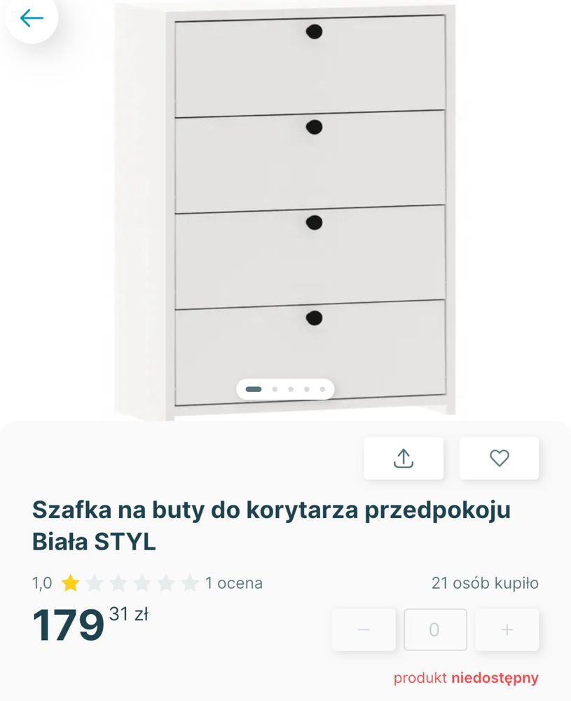 Szafka na buty w bardzo dobrym stanie