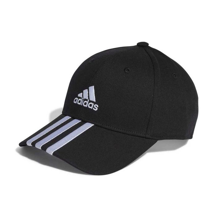 Adidas, Czapka z daszkiem, 3-Stripes Cotton Twill, czarna ORYGINALNA