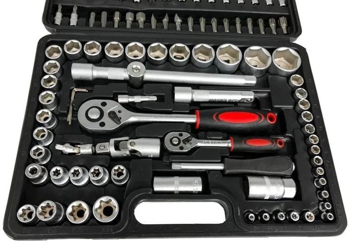 Набор инструментов головок ключей бит DEGET V 39053 108 елементов