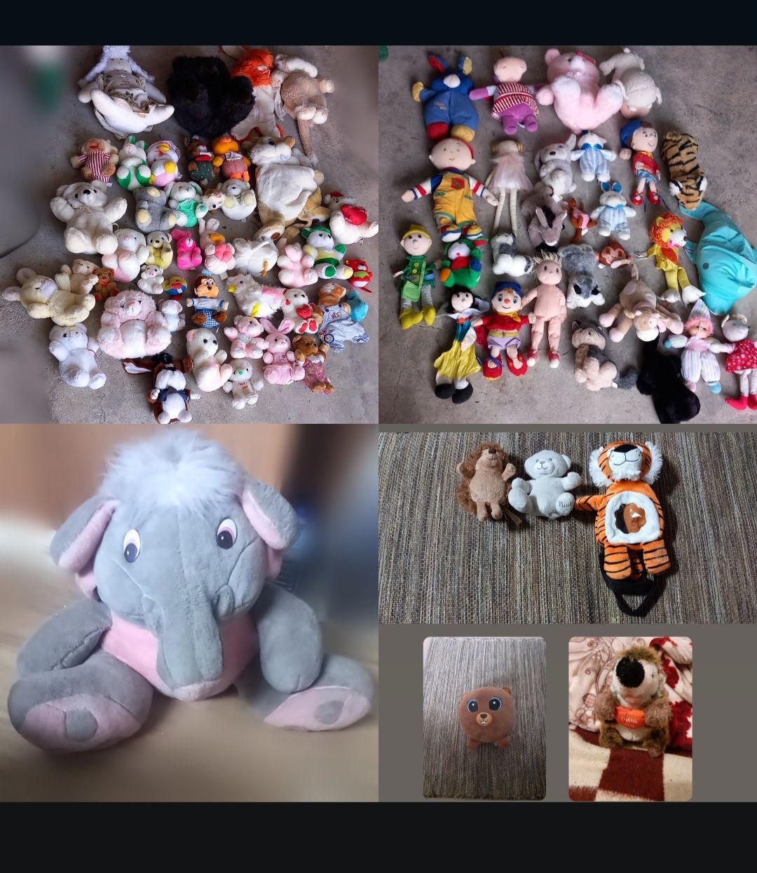 Conjunto + de 50 peluches