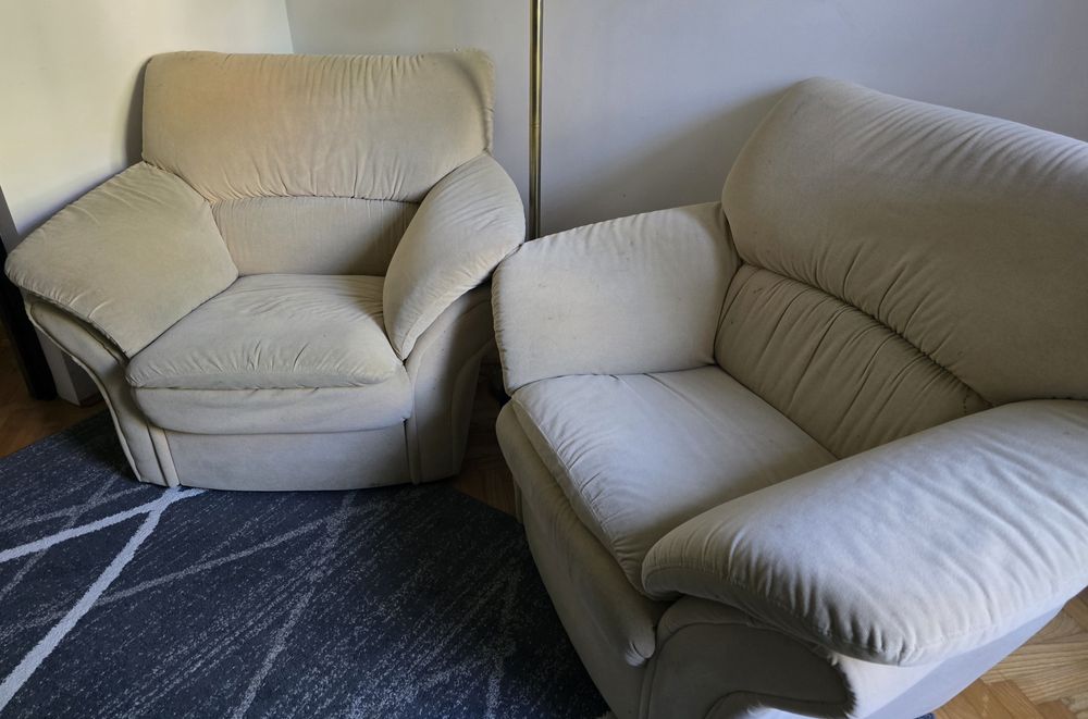 Sofa rozkładana + 2 fotele