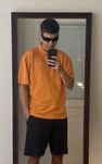 (L) NIKE GOLF футболка поло оранжевая polo dri fit vintage
