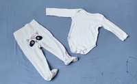 Komplet body + welurowe spodnie dla niemowlaka Pepco r. 80