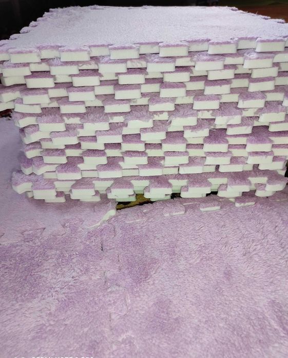 Килим-пазл бузковий світло-фіолетовий колір (40шт.)