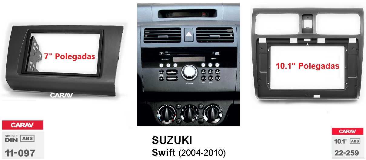 (NOVO) Rádio 2DIN • SUZUKI Swift (2004 até 2017) • Android GPS Moldura