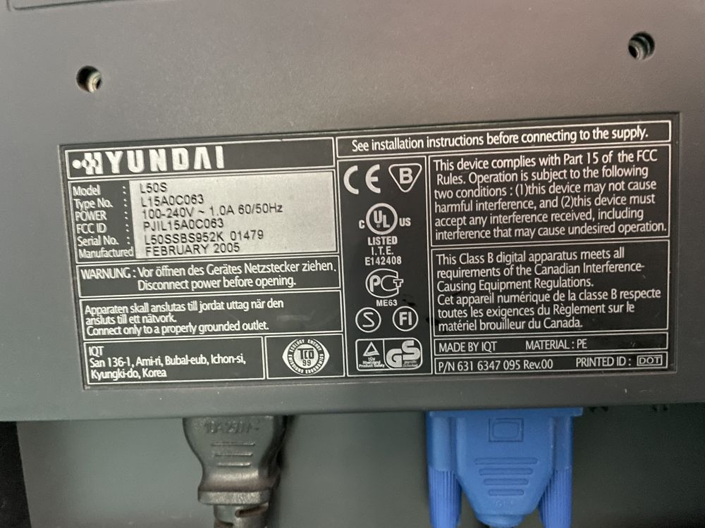 Монитор Hyundai L50S