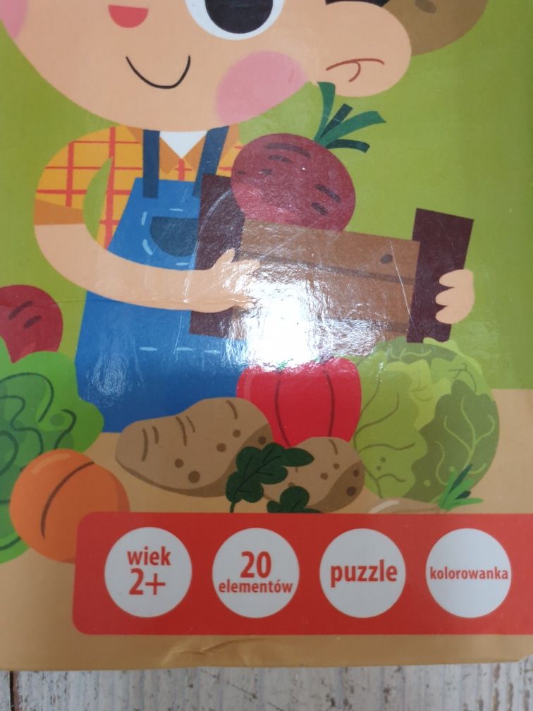 Puzzle warzywa Zielona Sowa 20 elementów 2+