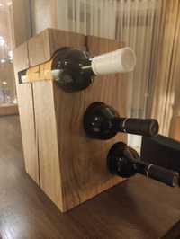 Stojak drewniany dębowy na wino