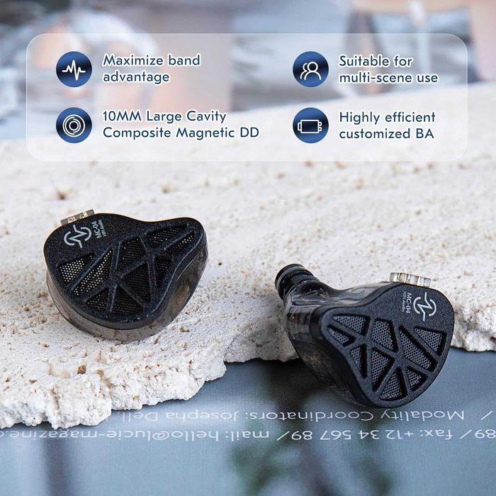 ⇒ CCZ MC04 Nocturne - двухдрайверные проводные IEM наушники (1DD+1BA)