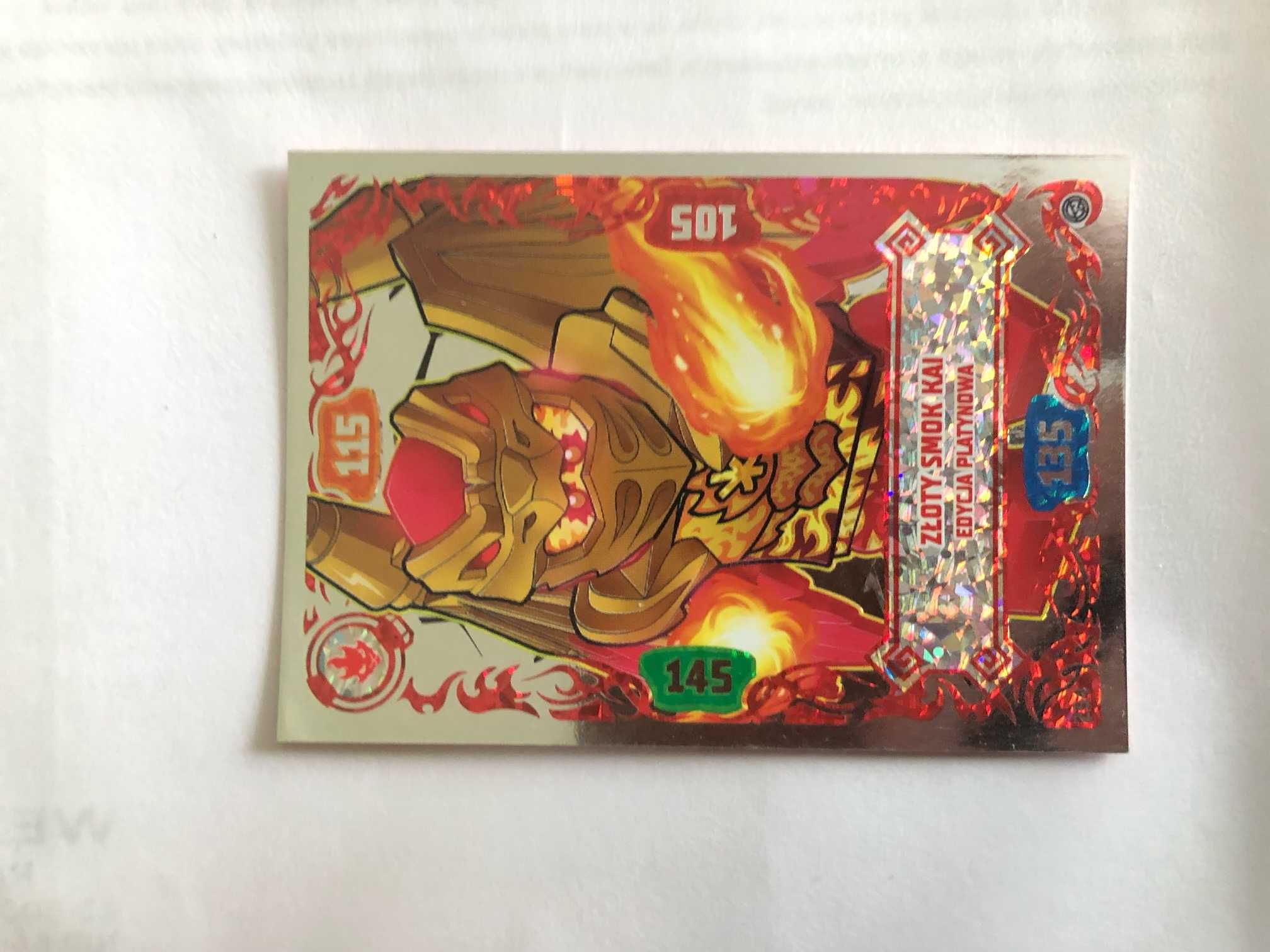 Karta Ninjago Sezon 8 2023 edycja platynowa złoty smok Kai