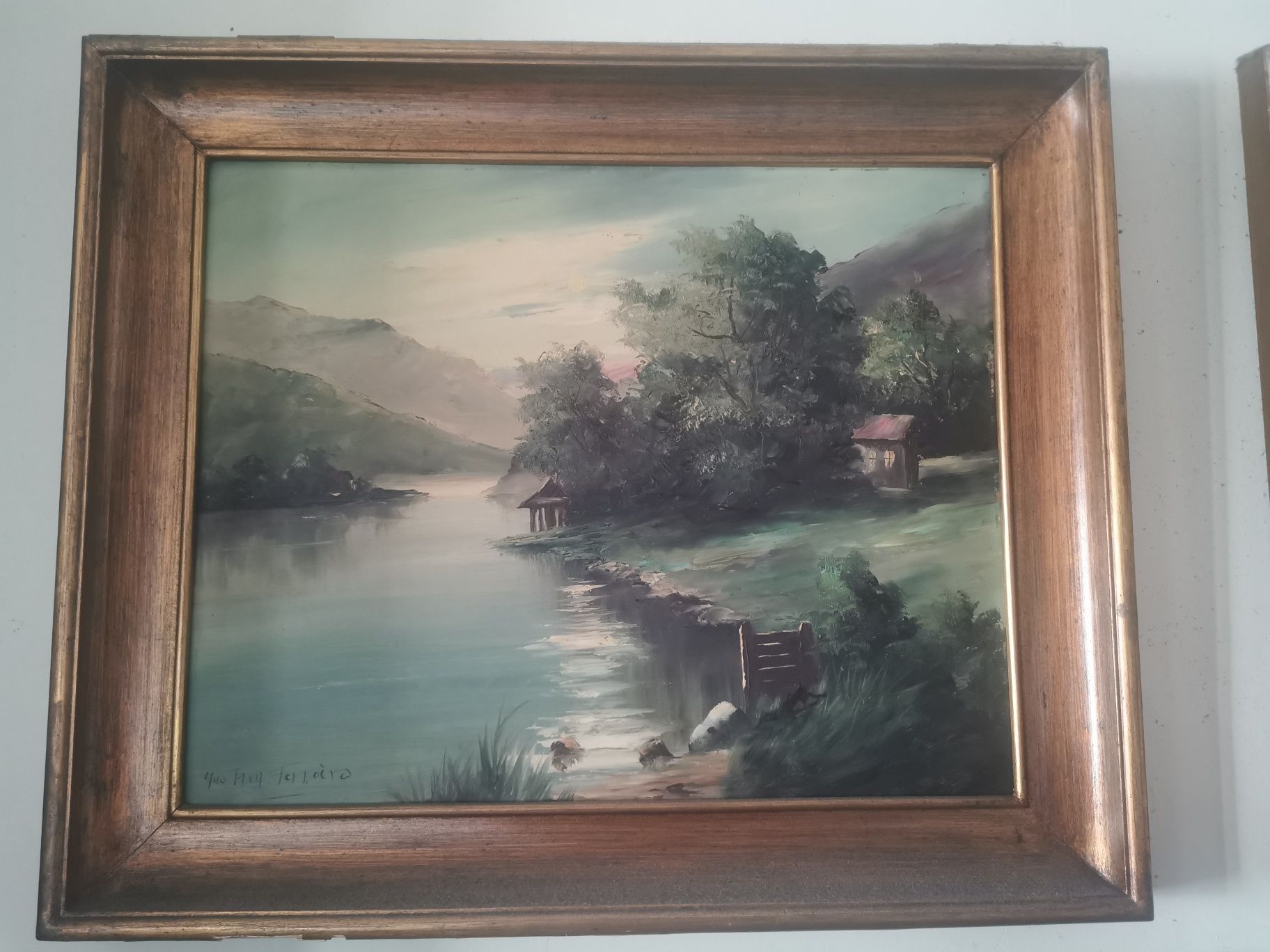 Pinturas a óleo com moldura