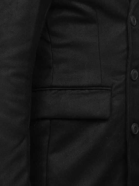 Płaszcz męski zimowy czarny, prawie nowy, za pół ceny