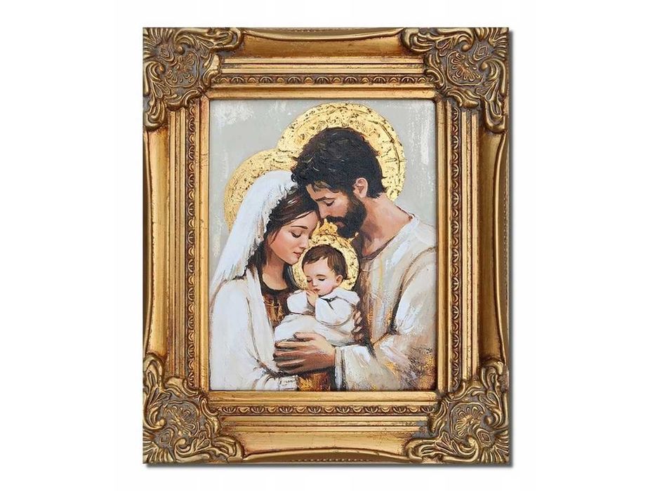 obraz malowany ŚWIĘTA RODZINA JEZUS prezent dla młodej pary na ślub