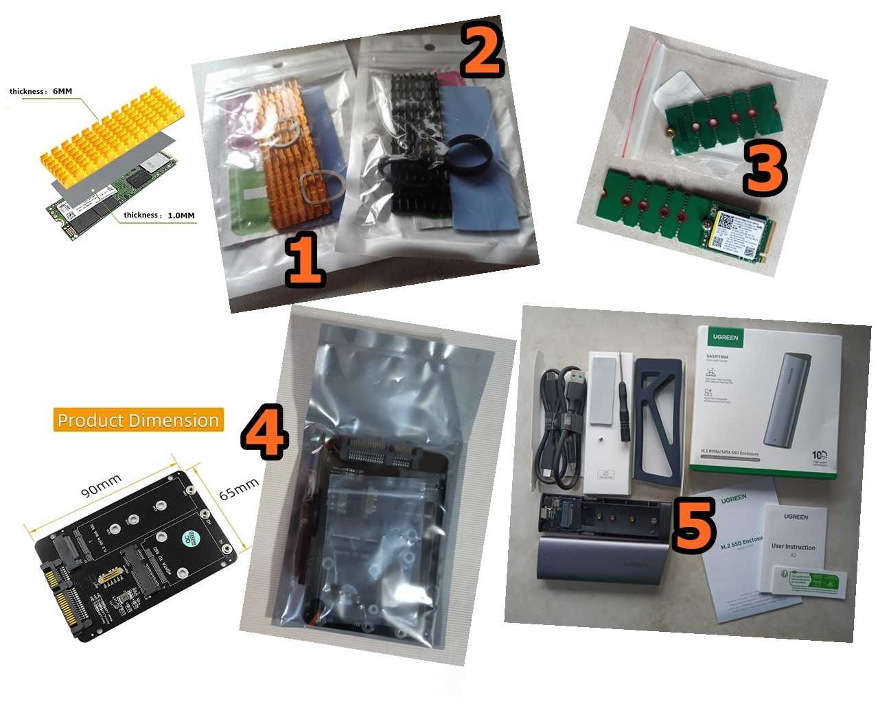 SSD диски M.2 SATA/NVMe 2280 на 256 ГБ в асортименті