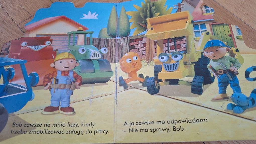 Bob Budowniczy Szukamy przeciwieństw, kształtów, koparka kartonowe