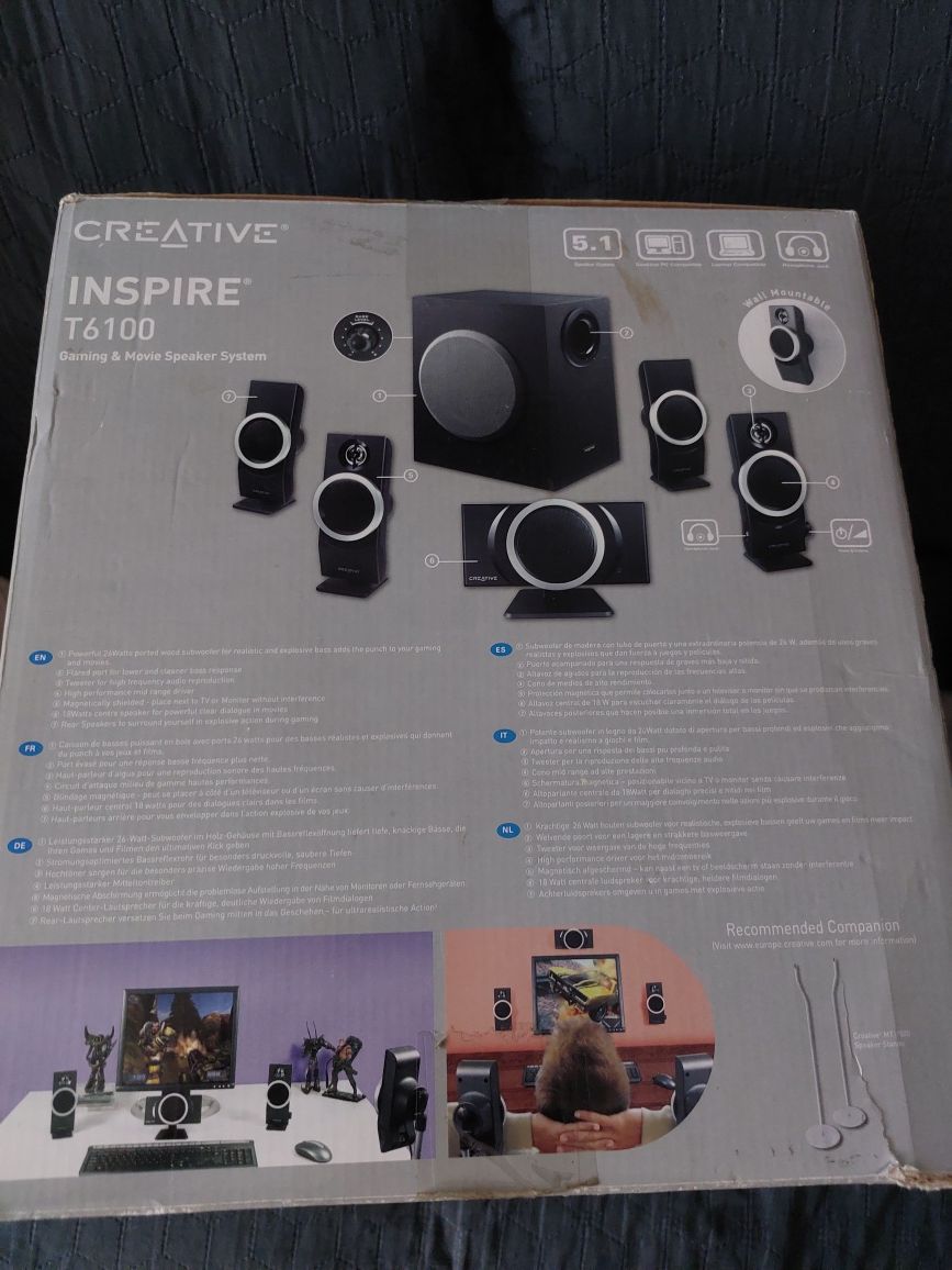 Jak nowy kompletny  zestaw głośników  CREATIVE  Inspire T6100