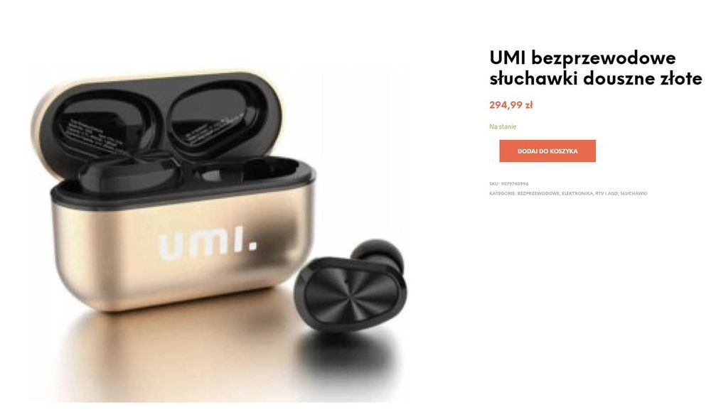 Bezprzewodowe słuchawki bluetooth 5.0 z powerbank