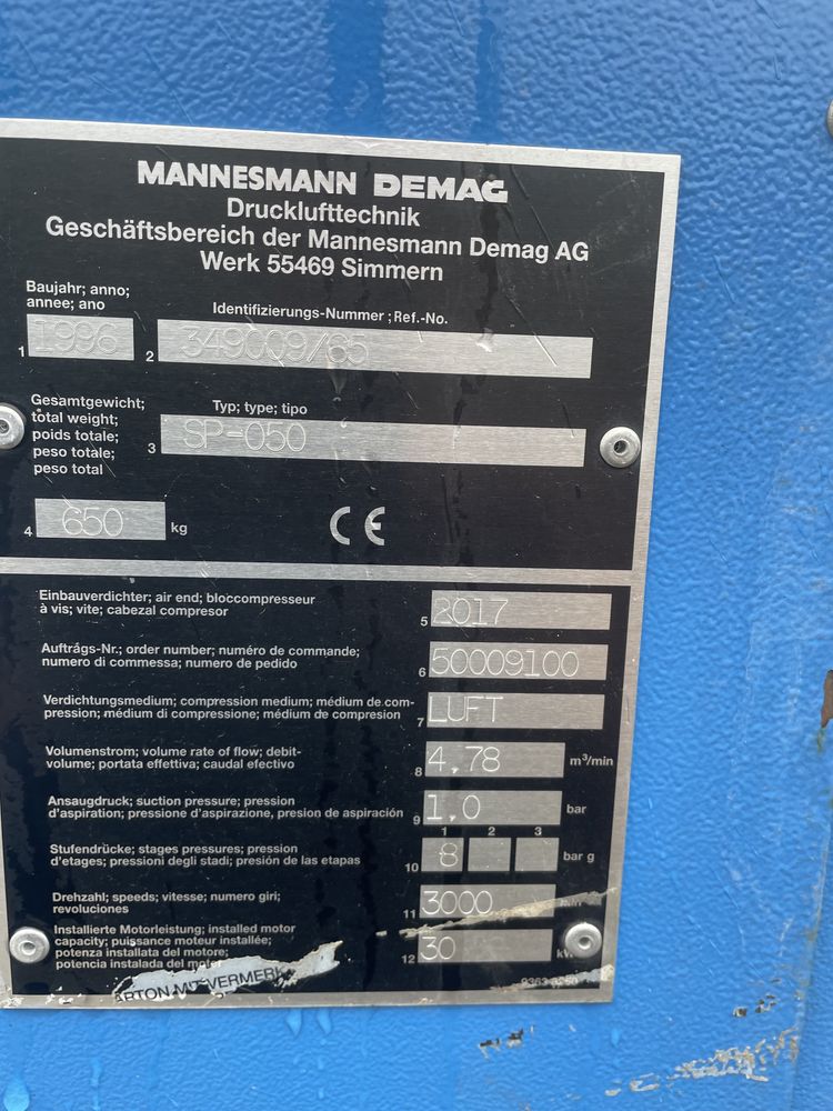 Kompresor Mannesmann Sprint 50 4,8m3 10 bar