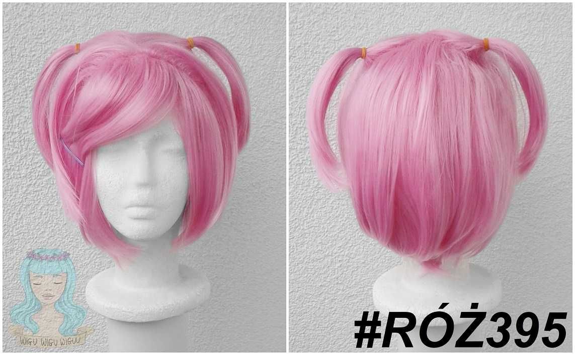 Doki Literature Club Natsuki DDLC krótka różowa peruka cosplay wig