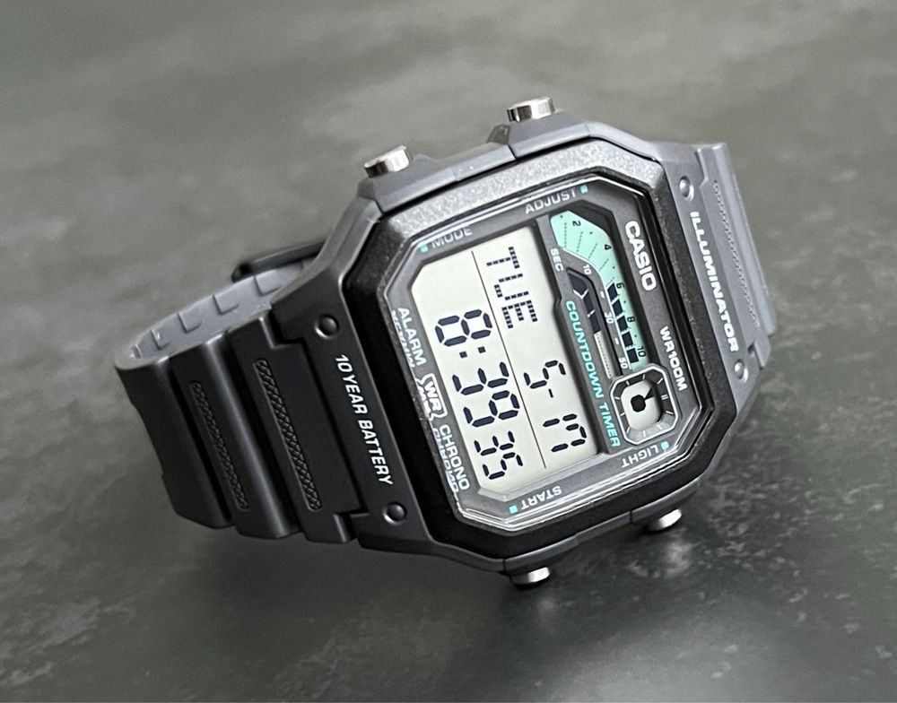Годинник наручний Casio WS-1600H-8A новий оригінал великий вибір