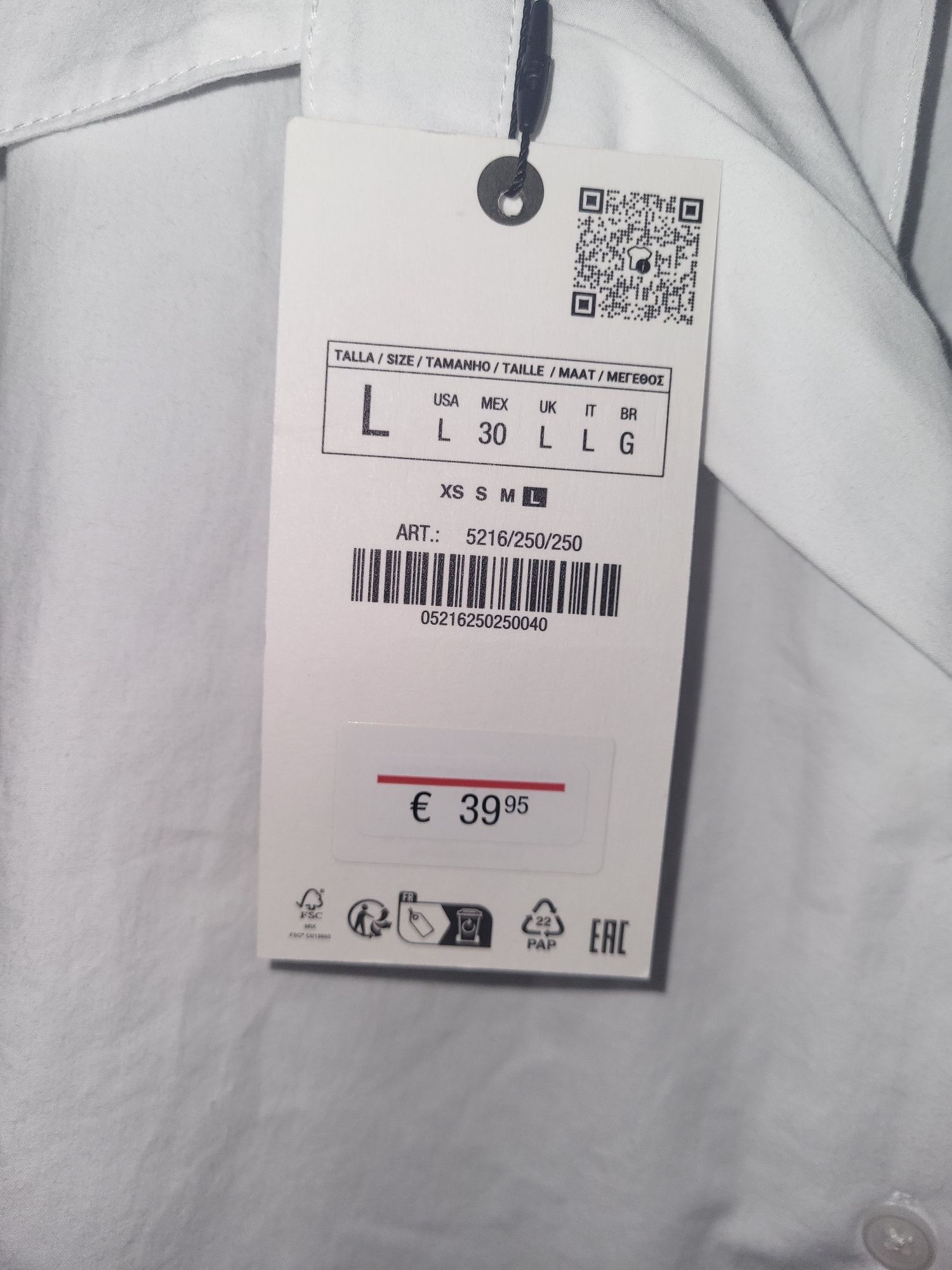 Сорочка Zara, розмір Л