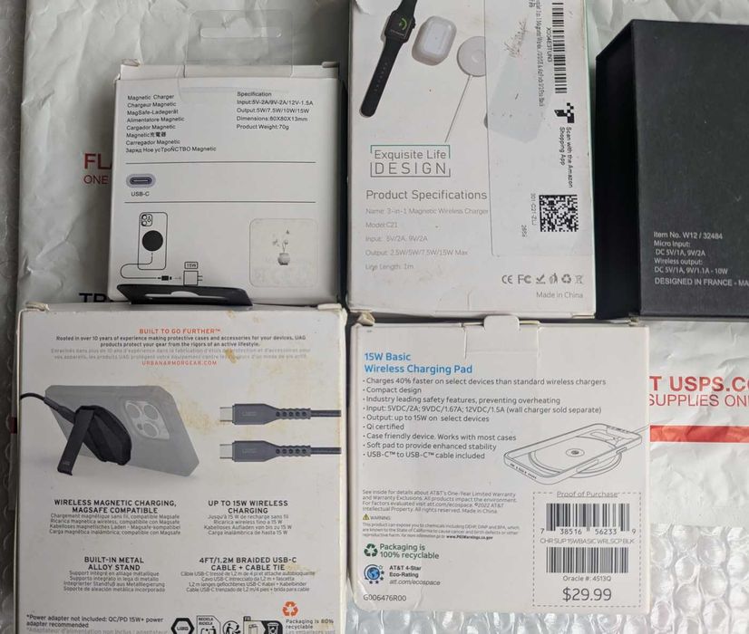 з США Нові Бездротова швидка зарядки 10 15 W вт  UAG ATT CFM