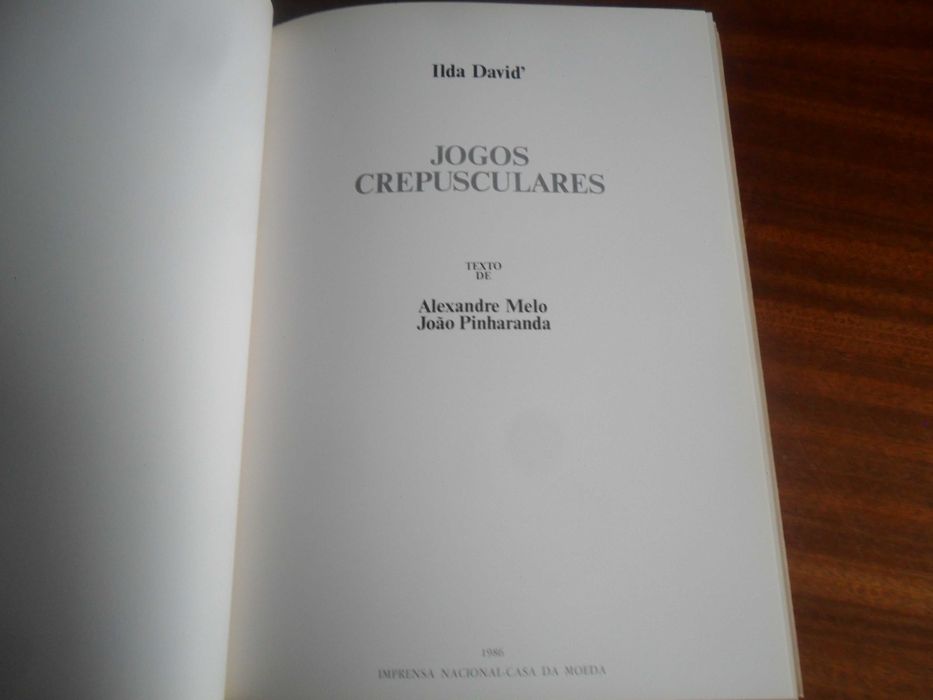 "JOGOS CREPUSCULARES" de Ilda David - 1ª Edição de 1986