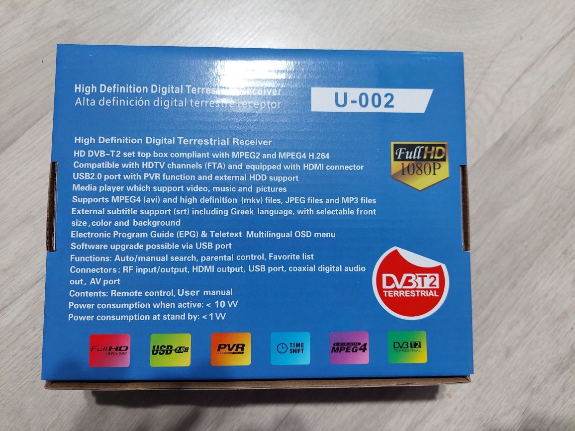 FULL HD Тюнер Т2 ТВ ресивер DVB-T2 приставка LCD дисплеєм WI-Fi