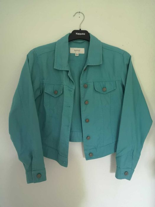 NEXT turkusowa kurka ramoneska M/L 38 40 niebieska oryginalna jesień