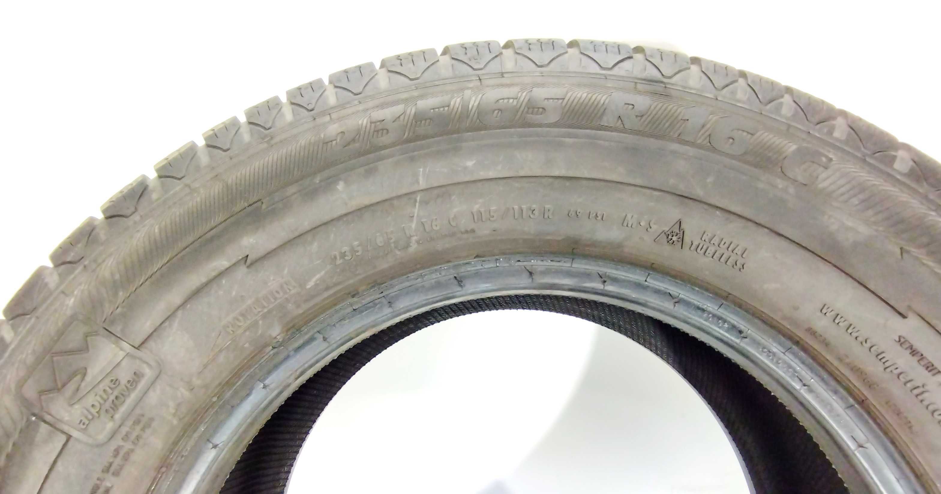 2x 235/65 R16C Semperit VG2 opony zimowe 7 mm / montaż