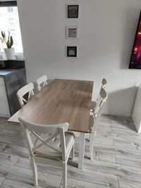 Stół z 6 krzesłami Ingolf Ikea