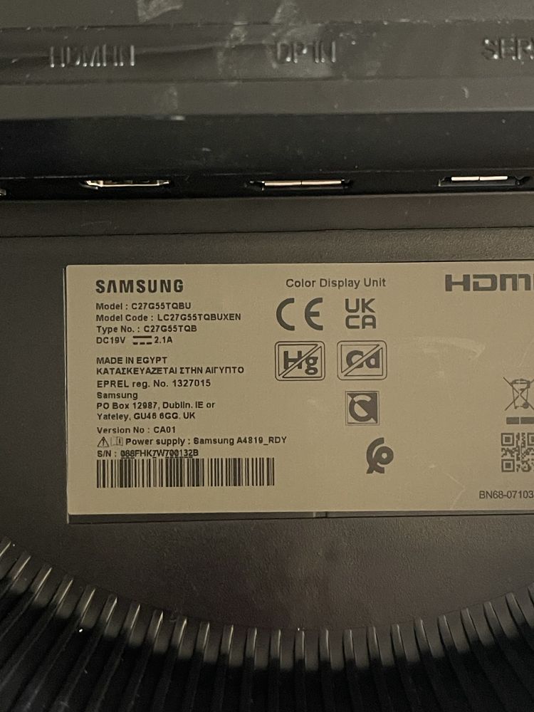 Материнская плата Samsung 27” LED Odyssey G5 C27G55 TQBU