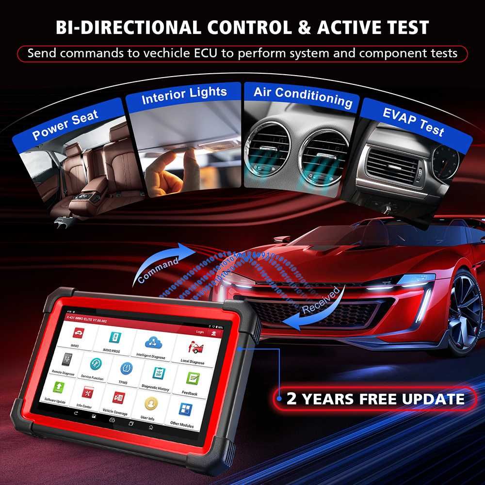 Launch X431 IMMO ELITE Máq Programação Chaves + Diagnóstico OBD (NOVO)