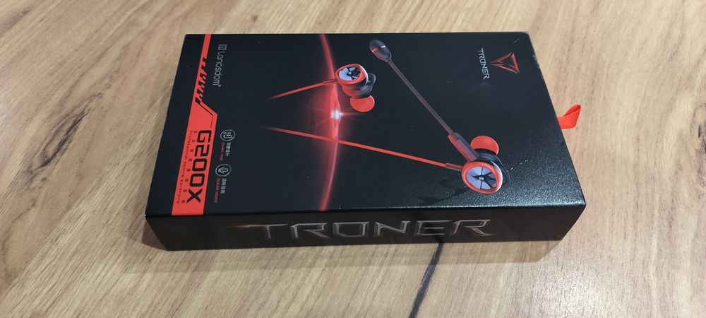 Słuchawki gamingowe douszne z dwoma mikfofonami TRONER G200X