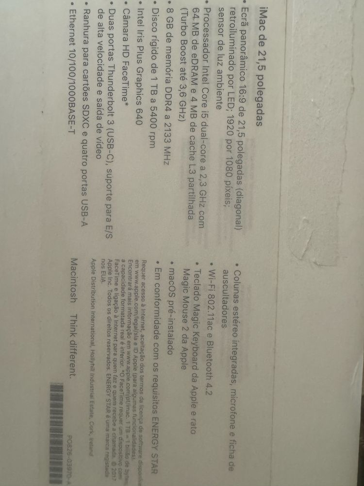 IMac de 21,5 polegadas