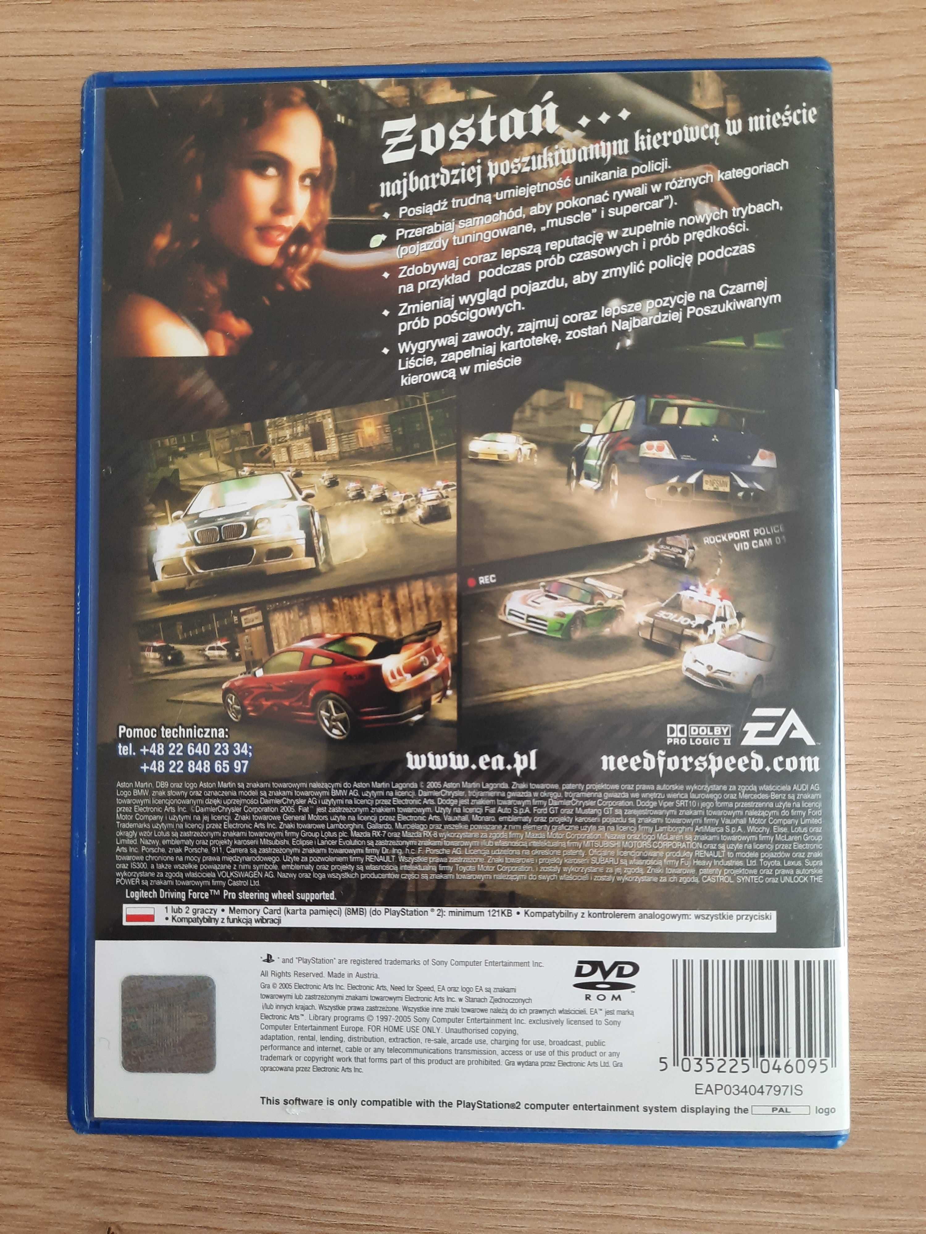 Need for Speed: Most Wanted PS2 Polska Wersja