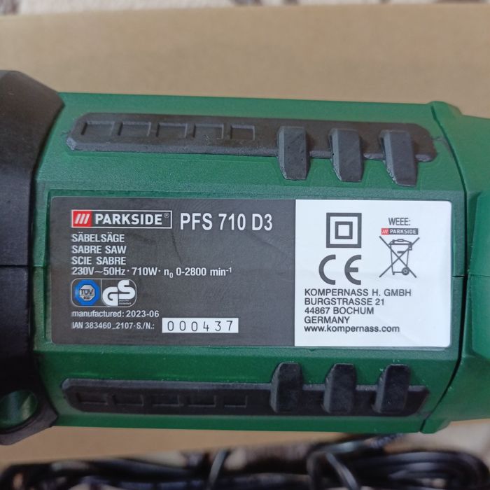 Мережева сабельна пила Parkside PFS 710 D3