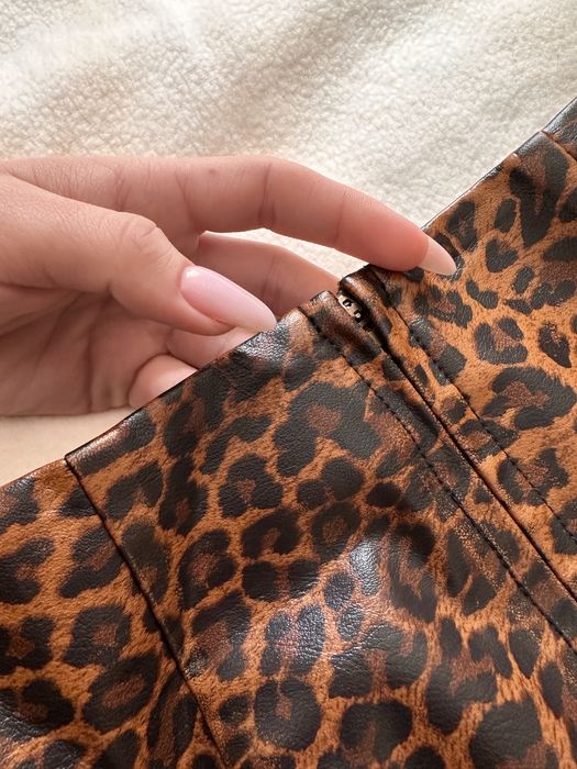 Спідниця лео з екошкіри