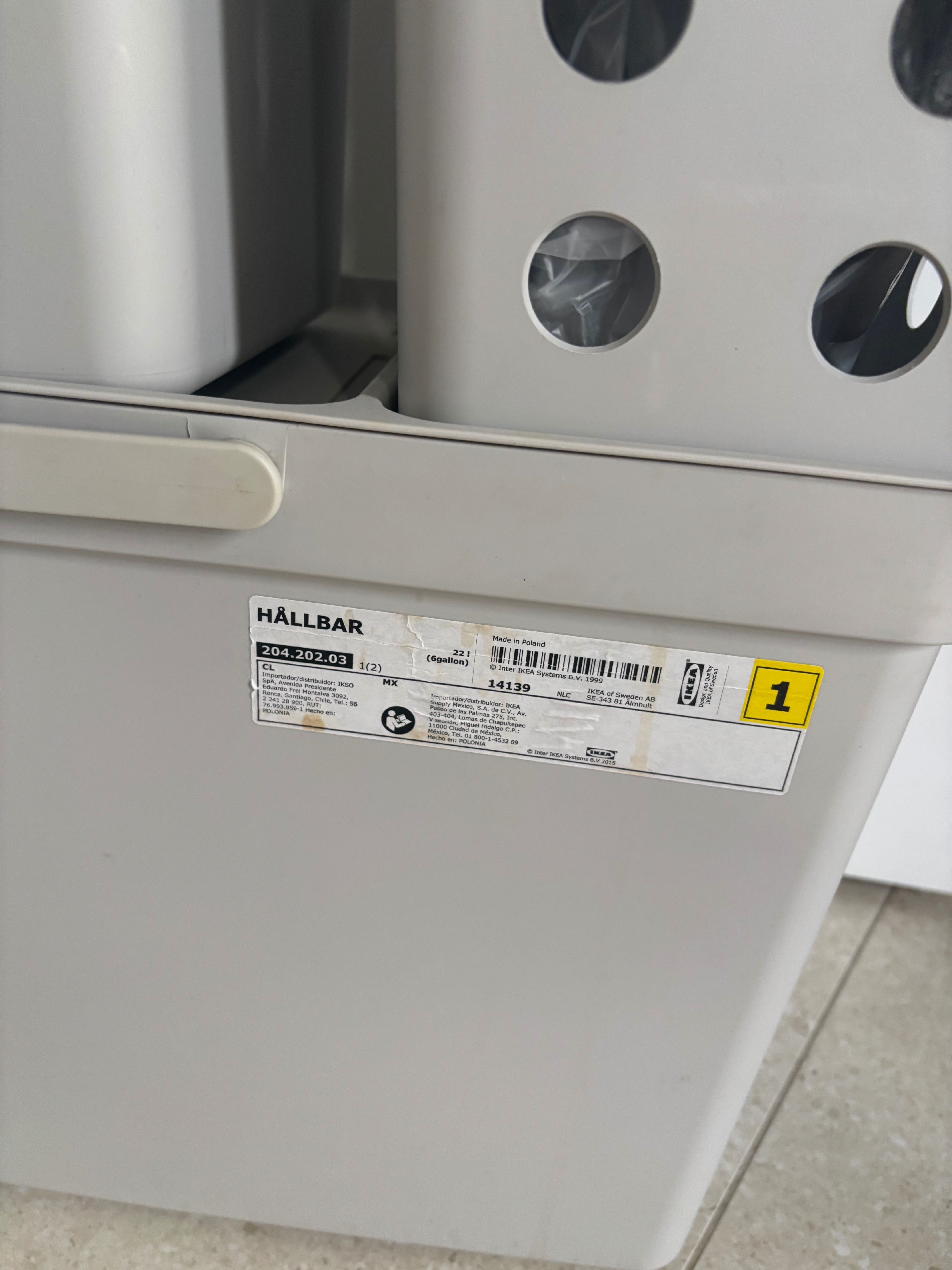 Komplet koszy na śmieci IKEA Hallbar