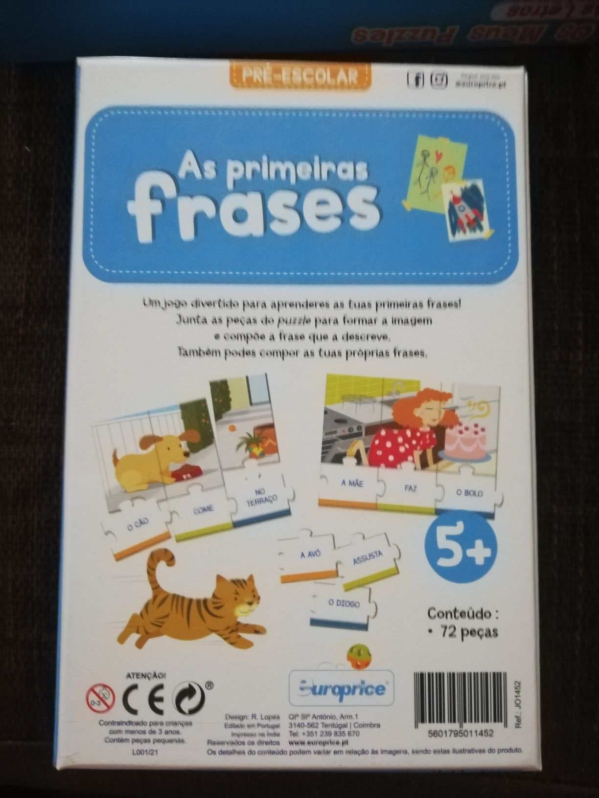 Conjunto de puzzles Letras e frases