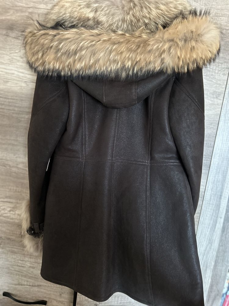 Kożuch naturalny damski rozmiar M/L 38/40