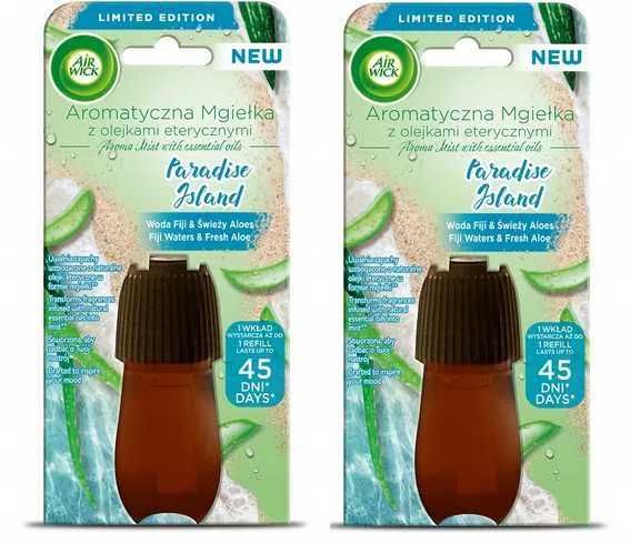 2x Wkład odświerzacz powietrza Air Wick mgiełka Woda Fidżi Aloes 20ml