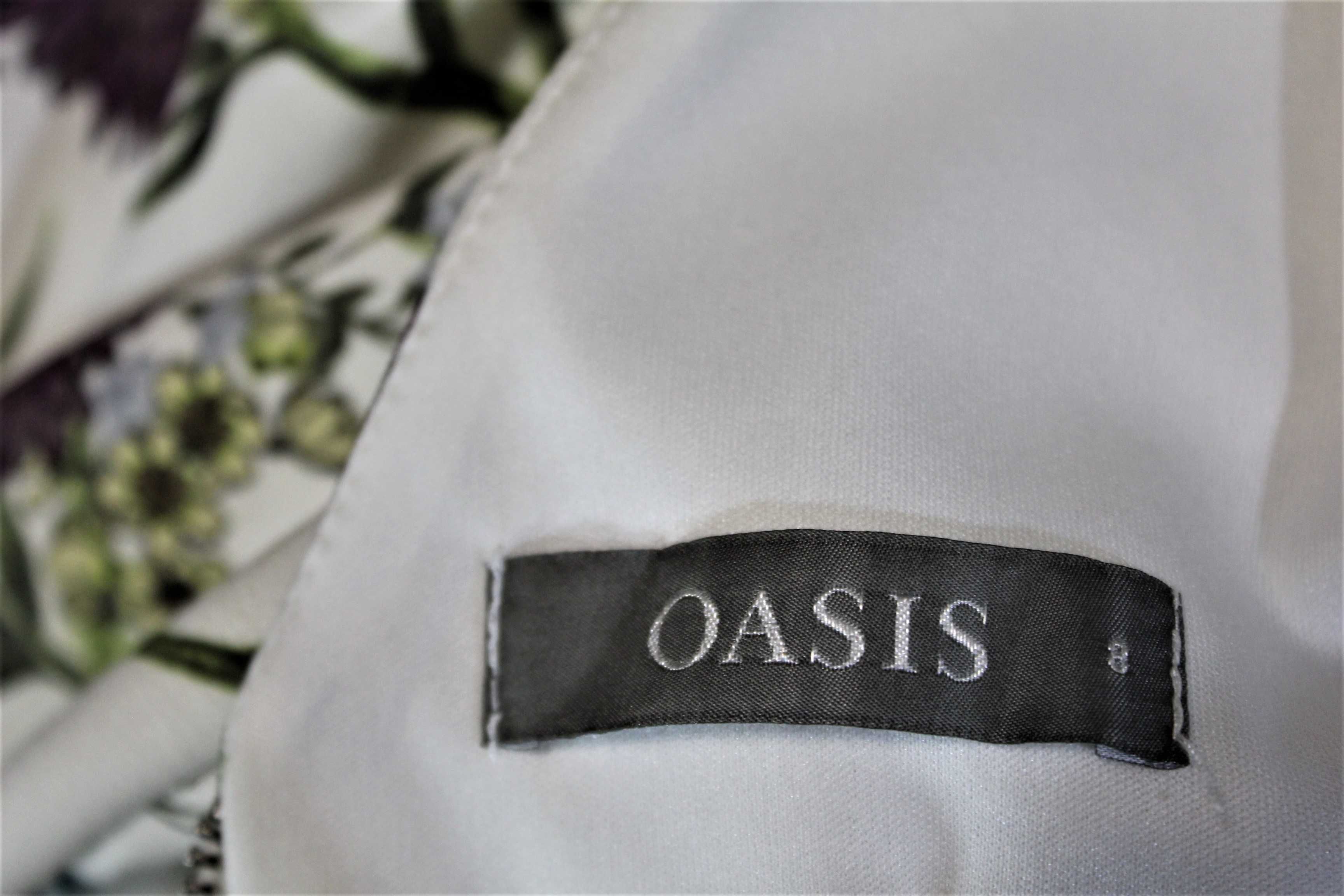 Белое, молочное платье с цветочным принтом oasis