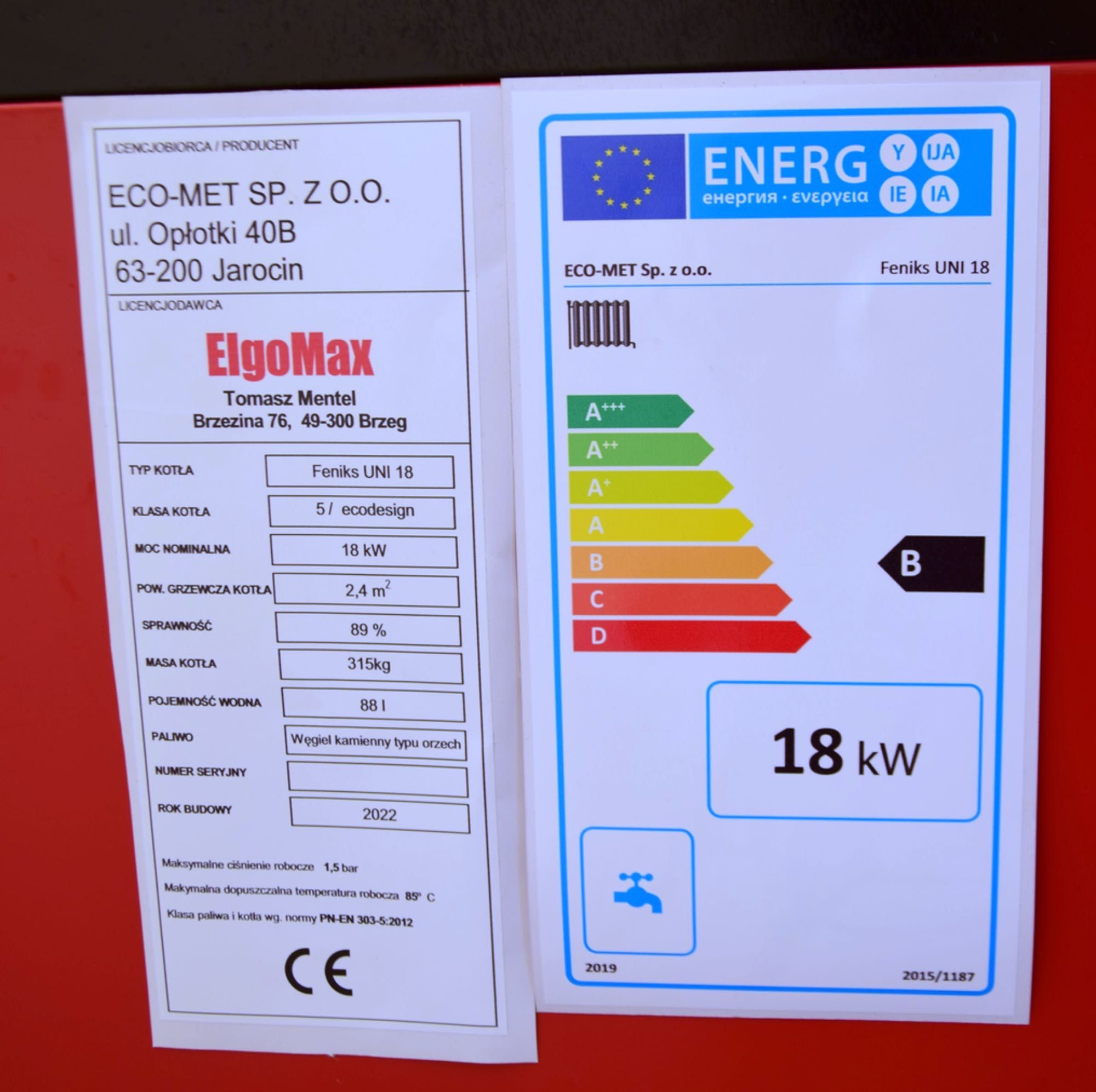 Kocioł zasypowy Feniks UNI 18 kW - nowoczesne i ekologiczne ogrzewanie