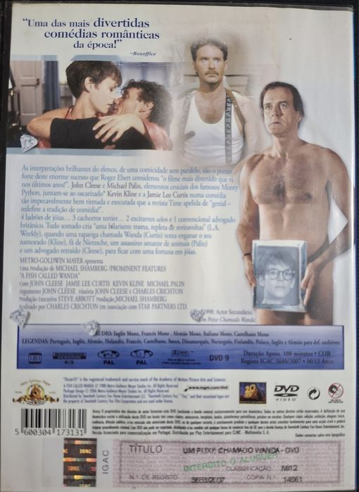 DVD Um Peixe Chamado Wanda.